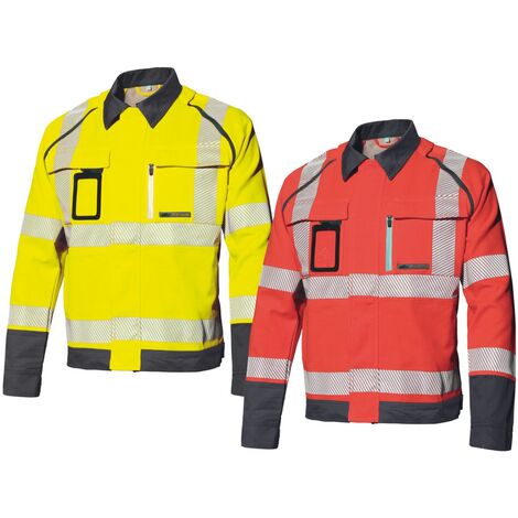 Industrial Starter HV Stretch 8245B Warnschutz-Arbeitsjacke - L - Rot (1/5)