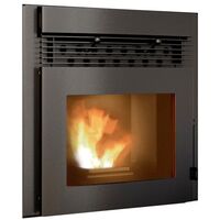 Punto Fuoco Alessio Pelletkamineinsatz 11 kW silikongrau