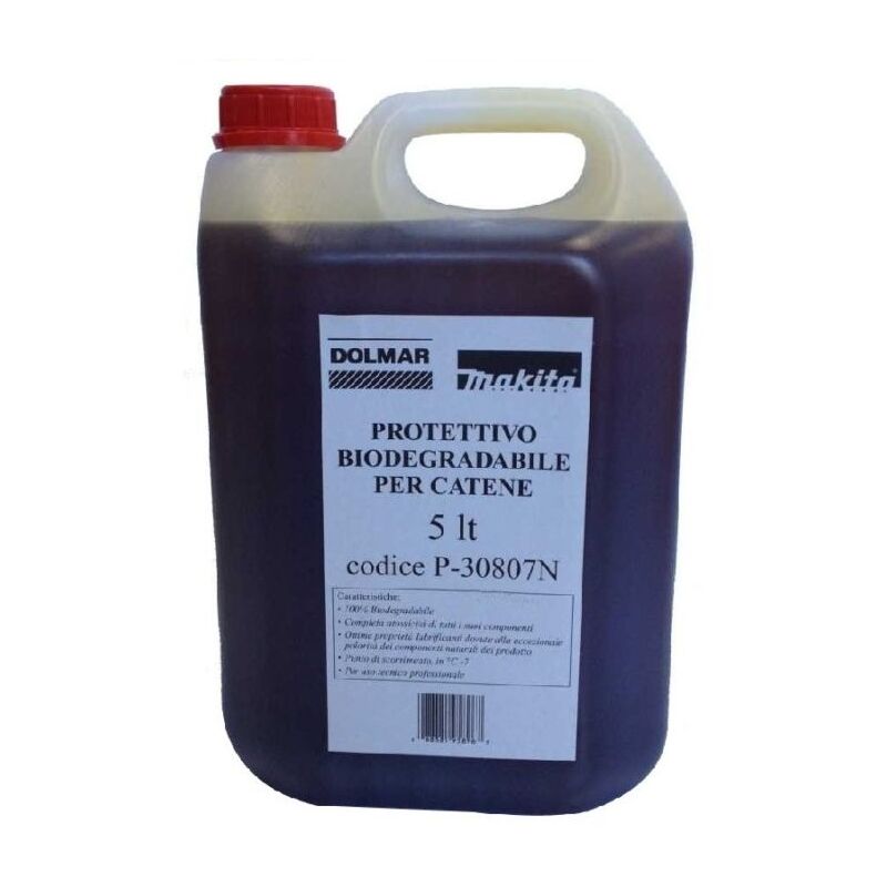 OLIO PROTETTIVO BIODEGRADABILE ATOSSICO PER CATENA DOLMAR P-30807N 5LT