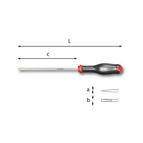 USAG 324 GIRAVITI PER VITI CON INTAGLIO 1,2x6,5x150