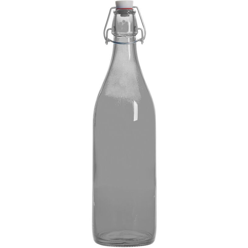 Bocal En Verre Avec Joint Et Couvercle En Bois Avec Fermeture À Étrier