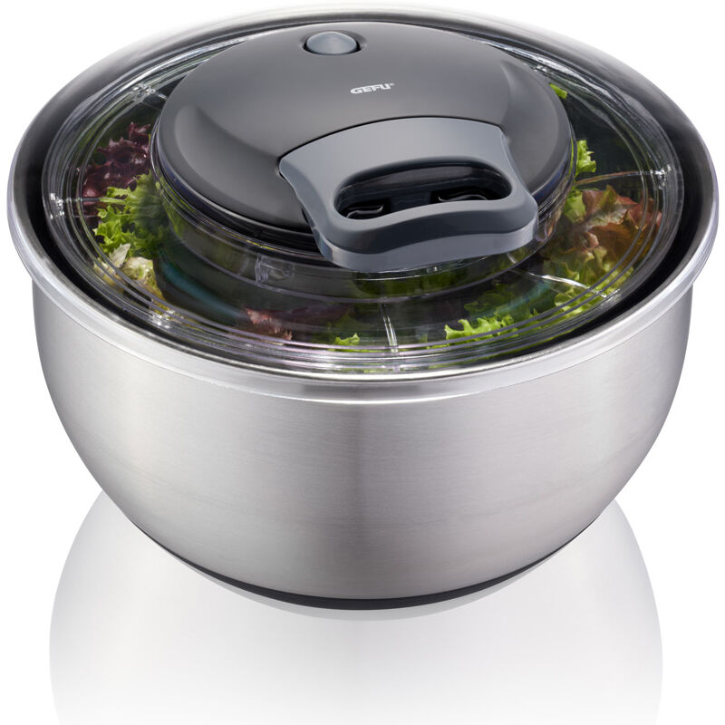 UNISOPH Essoreuse à Salade 5L Acier Inoxydable Multifonction - Manivelle, Sans BPA, Lave-Vaisselle