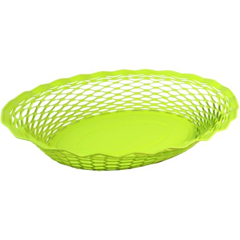 ROGER ORFEVRE - VINTAGE CORBEILLE PAIN OVALE VERT ANIS 25x18 CM