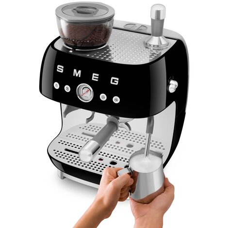 Smeg - Machine à café combinée Expresso Années 50 noir
