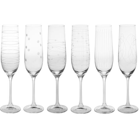 Table Passion - Coffret de 6 flûtes à champagne Graphik 19 cl