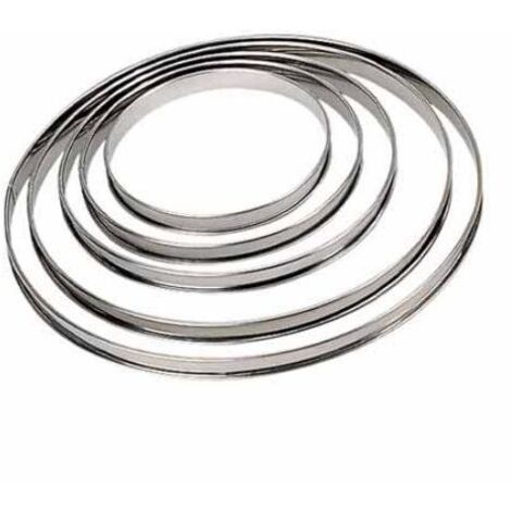 De Buyer - Cercle à tarte bord roulé 24 cm en inox