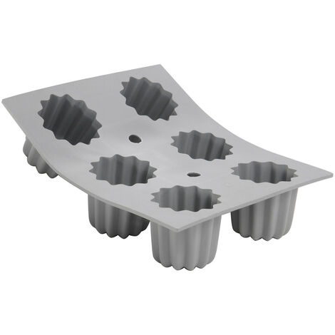 De Buyer - Moule pour 6 mini cannelé en silicone elastomoules (1/2)