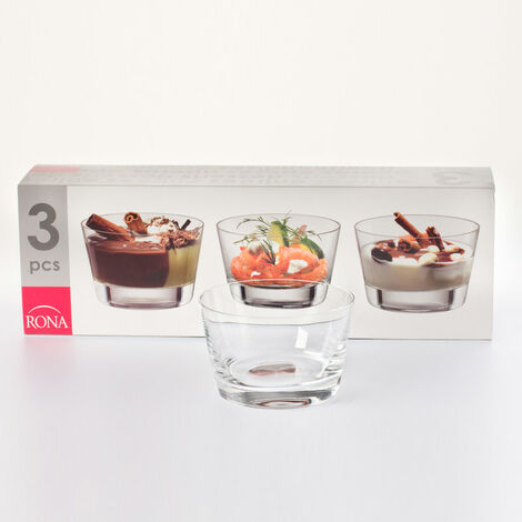 Boîte De 3 Verrines Coniques 27 Cl Rona - Compatible Lave-Vaisselle