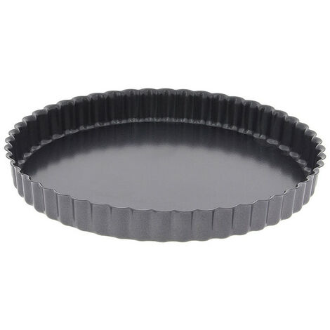 De Buyer - Moule à tarte 24 cm en acier antiadhésif fond fixe (1/2)