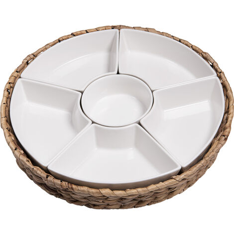 Table Passion - Service apéritif tressé 7 pièces 36 cm