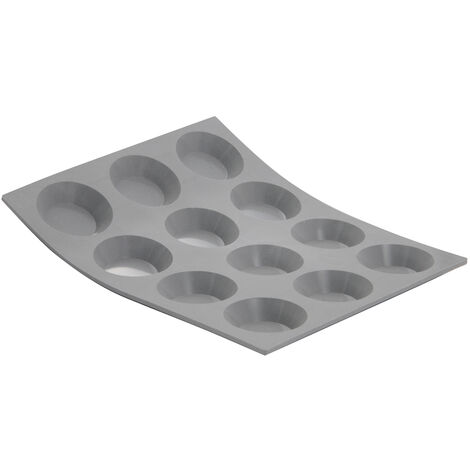 De Buyer - Moule pour 12 mini tartelette en silicone elastomoules (1/2)
