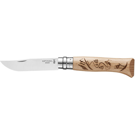 Couteau Ski - Tradition N°8 Gravure Sport - Opinel (1/3)