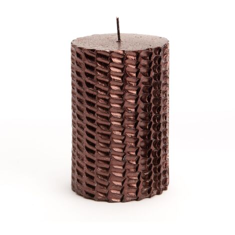 Amadeus - Bougie tribale marron 10,5 cm (lot de 6) (1/2)