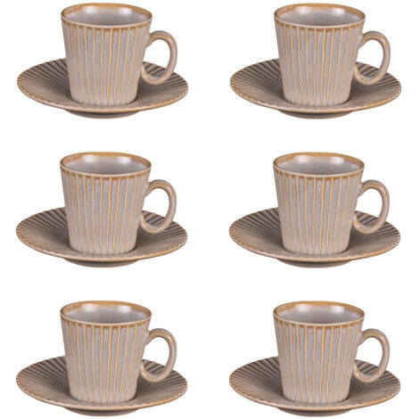 Table Passion - Coffret de 6 tasses à café avec sous tasses Liv