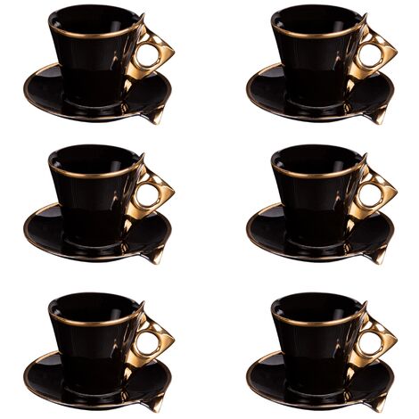 Table Passion - Coffret de 6 tasses à café avec sous tasses Libra