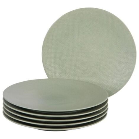Table Passion - Assiette plate Vésuvio sauge 27 cm (lot de 6) (1/5)