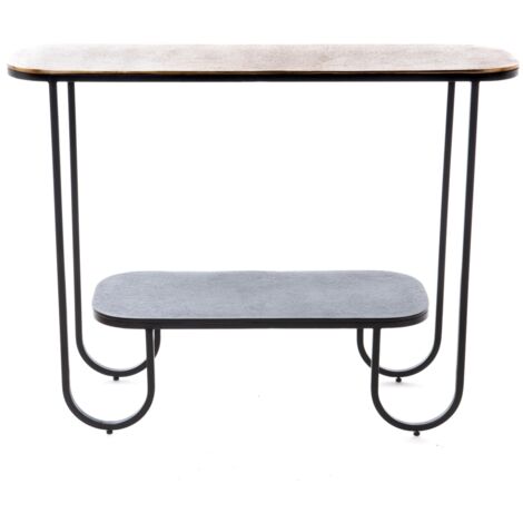 Console 102x31x75 cm en aluminium et métal doré et noir - JUDE (1/3)