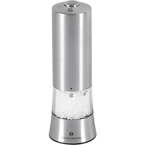Zassenhaus - Moulin à sel électrique Gera 18 cm en inox