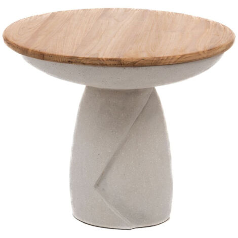 Amadeus - Bout de canapé rond en teck Ø54 cm Alaska (1/5)