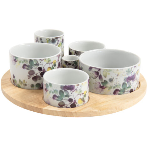 Table Passion - Service apéritif tournant Garden en porcelaine (1/4)