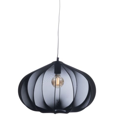 Suspension 50x50x115 cm effet résille noir - LAURE (1/2)