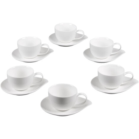 Table Passion - Coffret de 6 tasses à café avec sous tasses 10 cl Pétale (1/4)