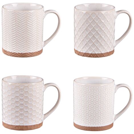 Table Passion - Coffret de 4 mugs Jaspe 35 cl beige
