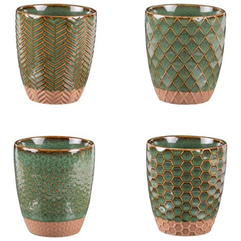 Table Passion - Coffret de 4 gobelets Jaspe 20 cl vert (1/3)