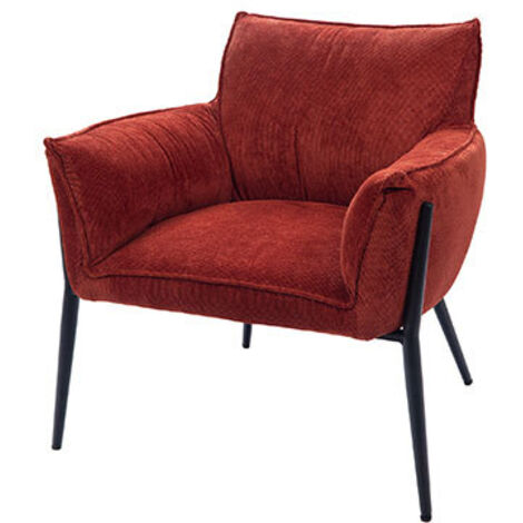 Amadeus - Fauteuil en tissu rouge Rosie (1/6)