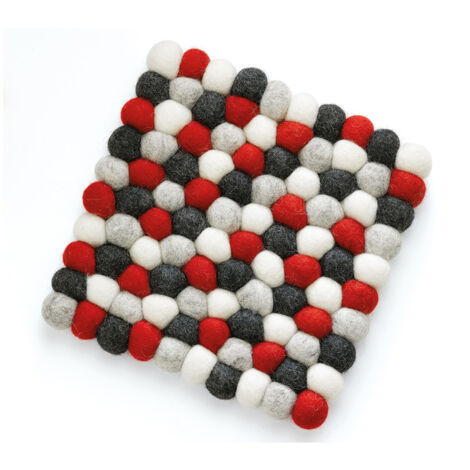 Cilio - Dessous de plat Lana rosso carré (1/3)