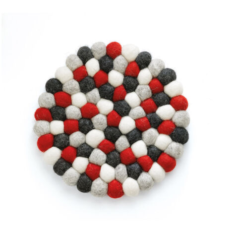 Cilio - Dessous de plat Lana rosso rond (1/3)
