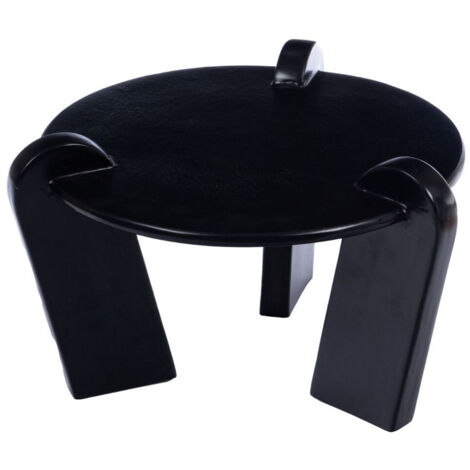 Amadeus - Table basse ronde en aluminium noir Ø64 cm Clotilde (1/4)