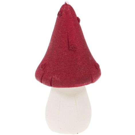 Amadeus - Bougie champignon rouge 13 cm (lot de 4) (1/2)
