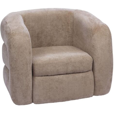 Amadeus - Fauteuil en tissu taupe Bess (1/5)