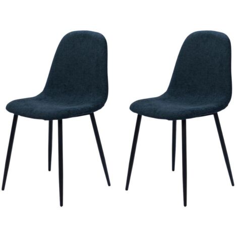 Amadeus - Chaise Ariane bleue en tissu (lot de 2) (1/3)