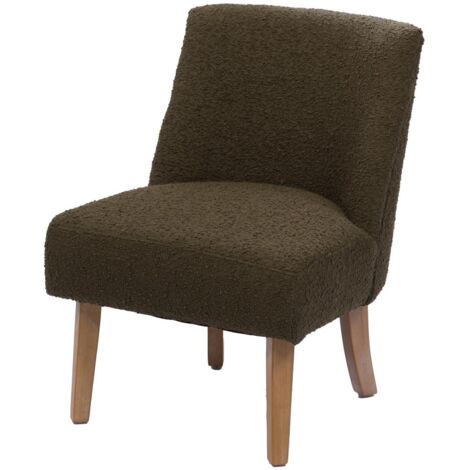 Amadeus - Fauteuil en bouclette kaki Dag (lot de 2) (1/3)