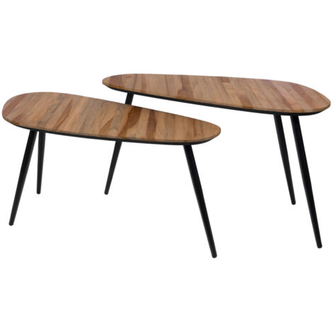 Amadeus - Set de 2 tables basses Teck Bella (1/3)