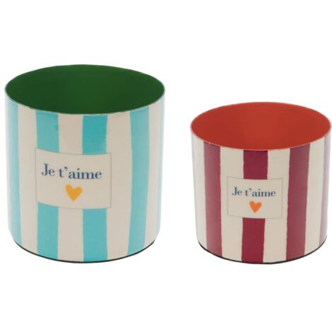 Amadeus - Set de 2 cache-pots Je t'aime (1/3)