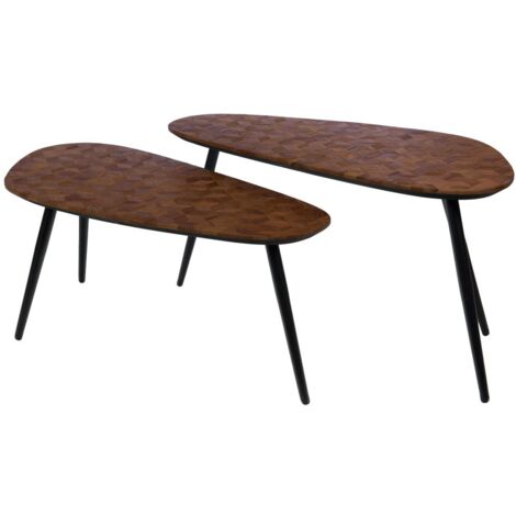 Amadeus - Set de 2 tables basses Barney en teck (1/2)