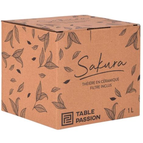 Théière Sakura Tea En Fonte Noire 1 Litre