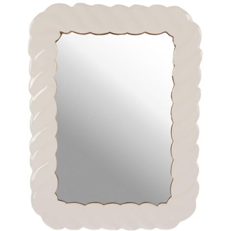 Amadeus - Miroir Torsade en métal blanc (1/2)