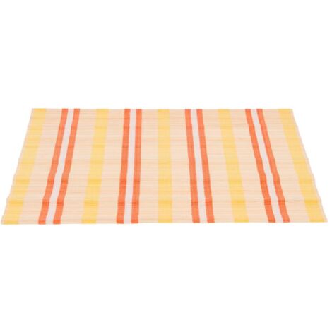 Amadeus - Set de table bamboo rayé parme - (lot de 2) (1/2)
