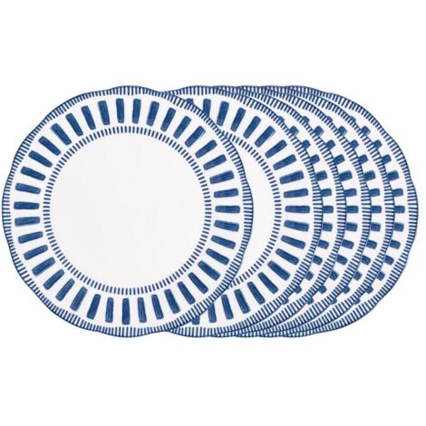 Table Passion - Assiette plate Napoli bleue 27 cm (lot de 6)