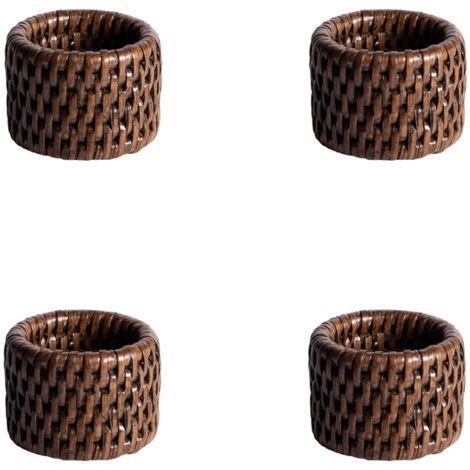 Table Passion - Coffret de 6 ronds de serviettes Saya en rotin