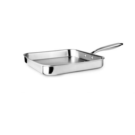 IBILI Couvercle Multifonction Carré Acier Inox – Spécial Grill 30x30 Cm Avec Ventilation Anti-Buée