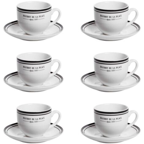 Table Passion - Tasse avec soucoupe Bistrot 22 cl (lot de 6)