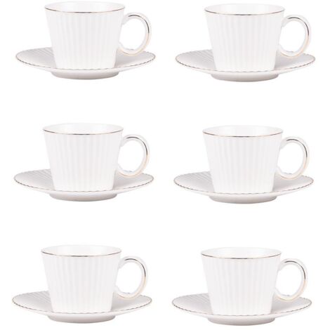 Table Passion - Coffret de 6 tasses à café avec sous tasses Pure 9 cl