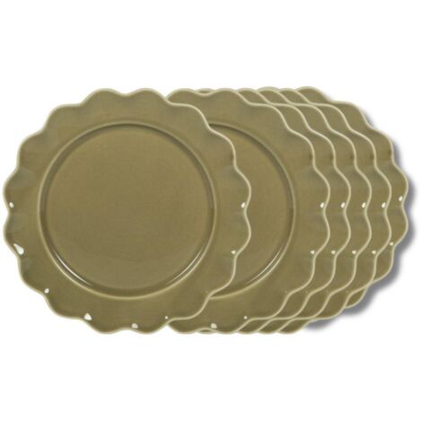 Table Passion - Assiette à dessert verte Agra 21 cm (lot de 6) (1/3)