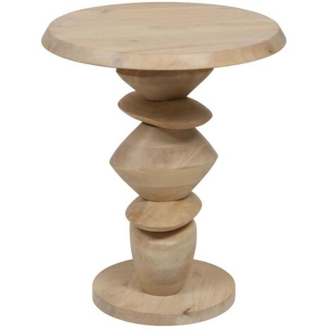 Amadeus - Bout de canapé rond en manguier Ø47 cm Dan (1/3)