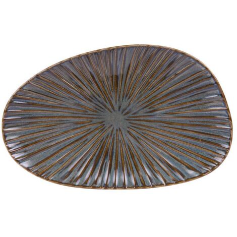 Table Passion - Plat organique Liv bleu 26x16 cm (1/4)